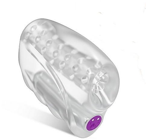 BeHorny Männlicher Masturbator, 10 Modi, wiederaufladbar und abnehmbarer Motor, transparent