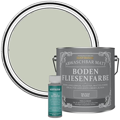 Rust-Oleum strapazierfähige, abwaschbare Bodenfliesenfarbe in grün Matt Finish - Aloe 2,5 Litres