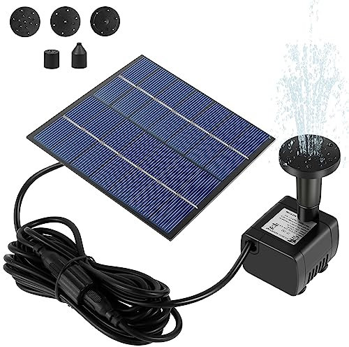 Your's Bath Solar Fountain Pump,1.4W Solar Powered Water Fountain with 8 Nozzles,Solar Water Features for Garden, Solar Fountain Water Feature Pump Kit for Bird Bath,Small Ponds,Fish Tank,Pool