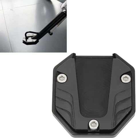 Ständerverlängerung, Universelle Solide Anodische Oxidationsfärbung, Stabile Motorrad-Seitenstützplatte, Seitenstütze für Weiche Oberfläche, Schwarz