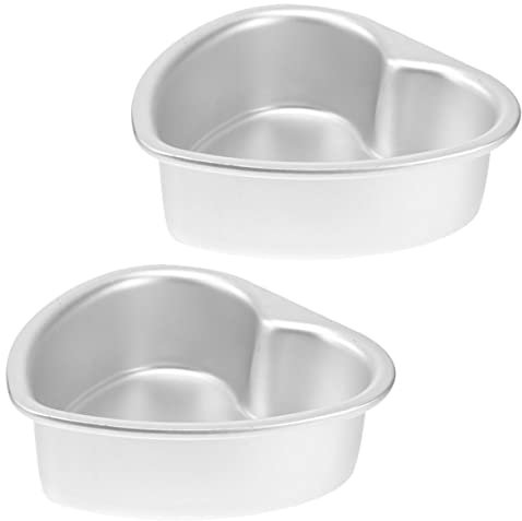 Hoement 2stücke Herz Kuchenformen Zum Backen Metall Backform Mit Abnehmbarem Boden Leicht Zu Entformen Reinigen Für Mini-kuchen Und Handwerk