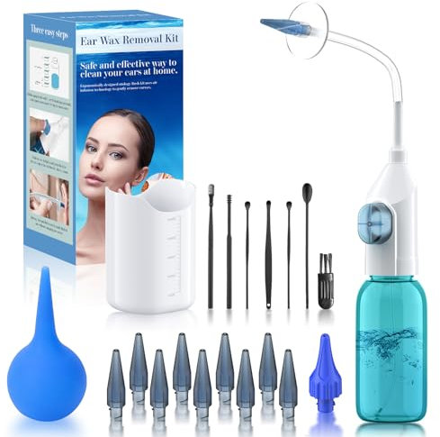 Ear Syringe - Ear Wax Removal - Sucks Snot and Earwax Removal Kit - FSA HSA Eligible-Safe and effective removal of ear wax and snot