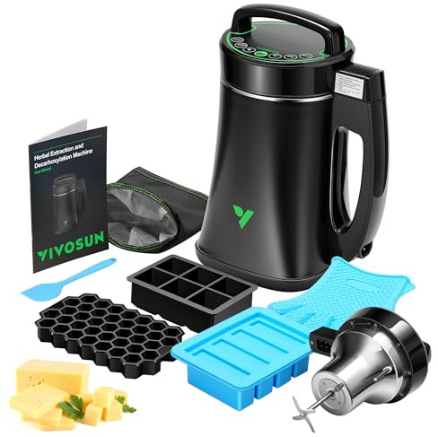 VIVOSUN Herbal Decarboxylation and Infusion Machine, Botanical Extractor and Infuser for Making Butter, Oil, and Tinctures, Includes Recipes and Complete Accessories
