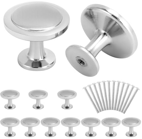 QWORK® 12 stycken möbelknoppar, möbelknoppar för kök, dörrknoppar för lådor, byråer