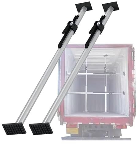 Ladung Bar Ladungsstabilisator Mit Verstellbarer Länge, Stahl-Teleskop-Ladestange Mit Anti-Rost- Und Anti-Rutsch-Beschichtung, Pritschenstange Für Lkw/ Kühlfahrzeuge/ Container/ Anhänger(Pack of 2,1.5