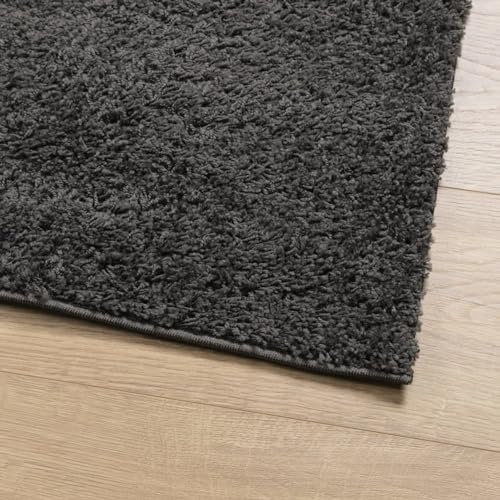 Tidyard Teppich Bambusmatte Wohnzimmerteppich Badezimmerteppich Bambusteppich rutschfest für Wohnzimmer,Läufer Küchenteppich Flurteppich Shaggy Hochflor Modern Anthrazit 80x150 cm