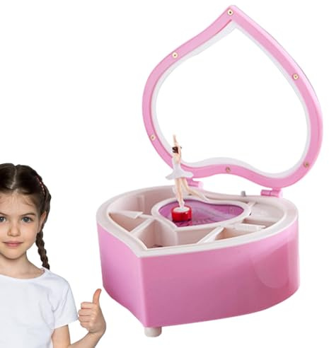 Ballerina Musical Jewellery Box - Rotating Music Box, Jewellery Box for Girls | Jewellery Organizer for Girls, Plays the Melody While Turning, Charming and Elegant Jewelry Storage Box
