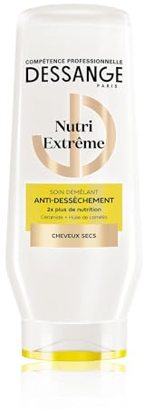 DESSANGE - Après-Shampoing Anti-Dessèchement Nutri-Extrême - Formule Enrichie En Céramide & Huile De Camélia - Soin Démêlant - Nourrit, Protège & Adoucit - Cheveux Secs - 225ml