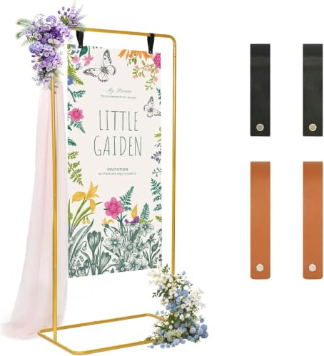 awagas Hochzeitsschild Halter Gold Verstellbar 127-173cm