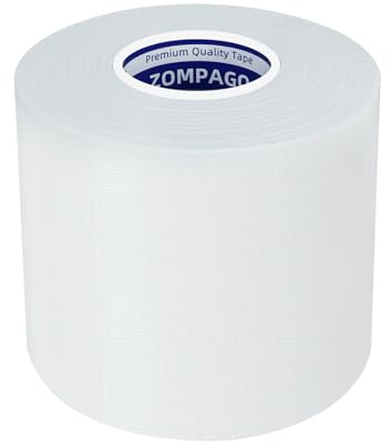 ZOMPAGO Cinta de sellado blanca, cinta ancha, 80 mm x 20 m, cinta aislante adhesiva fuerte, resistente a la intemperie, ideal para sellar, reparar y embalar