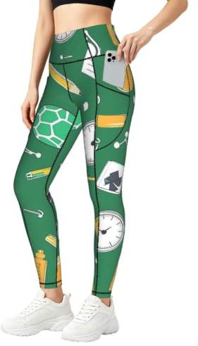 Mexpekil Leggings para mujer UK con bolsillos S-4XL, Herramienta de reloj de lápiz, XXL Slim Largo