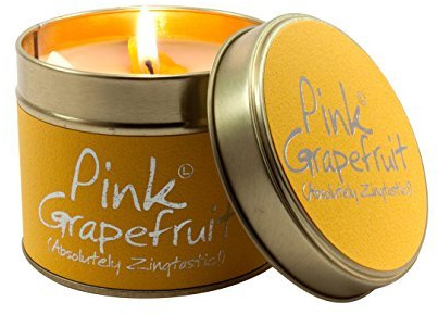 Lily-Flame Pink Grapefruit Tin, Yellow by Lily Flame