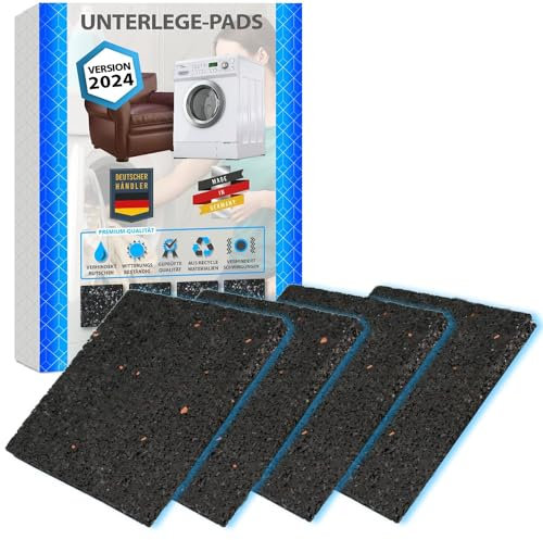 8 PIÈCES de machines à laver Coussinets de sous-couche XXL Coussinets en caoutchouc Amortisseur anti-vibrations Support sécurisé pour meubles et armoires de sécheuse comme tapis de laveuse - 9x9x1 cm