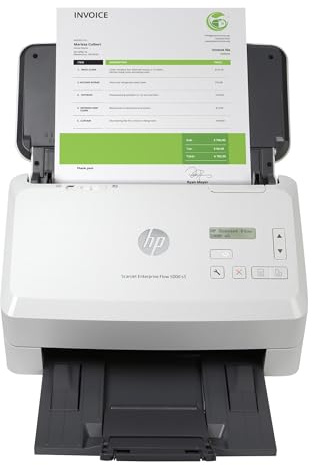 HP 6FW09A SCANJET Enterprise Flow 5000 S5 600 x 600 DPI ESCÁNER mit HOJAS Blanco A4, 38 W, Aluminium