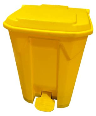 Chabrias Ltd 50L Clinical Waste Pedal Bin – Yellow Medical-Grade Foot-Operated Bin for Clinics, Schools & Offices – Durable Plastic, Hands-Free Operation, Odour-Resistant Lid, Compact Footprint