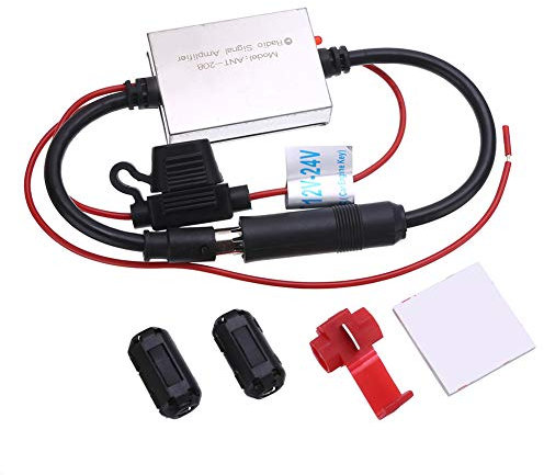 Amplificateur D'Antenne D'Autoradio,Amplificateur De Signal D'Autoradio FM AMPlifiter12-24V Autoradio StéRéO MéDia RéCepteur