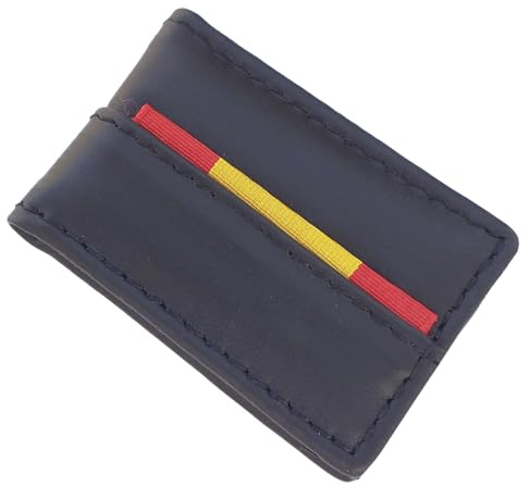 Tiendas LGP- Pinza Clip para Billetes Piel Negra Bandera de España Mod.4