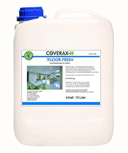Coverax FLOOR FRESH - Bodenreiniger, Wischpflege mit Frische-Duft. Für Feinsteinzeug, Linoleum, Parkett, Fliesen, Laminat, PVC. Kanister á 10 Liter