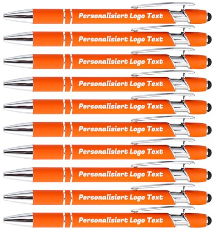 HEYZARDA Penne Personalizzate con Nome Penna Personalizzata per Chiesa Riunione Matrimonio con Stilo 100 Pcs arancione