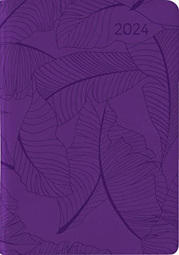 Ladytimer Mini Deluxe Viola 2024 – Calendario tascabile 8 x 11,5 cm – copertina Tucson – con motivo stampato – Weekly – 144 pagine – Alpha Edition