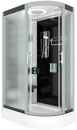 AcquaVapore Dampfdusche Sauna Dusche Duschkabine D60-73M2R-EC 80x120 cm mit 2K Scheiben Versiegelung