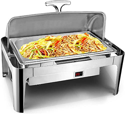 UZOURI Chafing Dish Electrico Buffet, 9L Calentador de Comida Bandeja de Calentamiento para Reuniones Familiares - Mantener la Comida Caliente, 600W