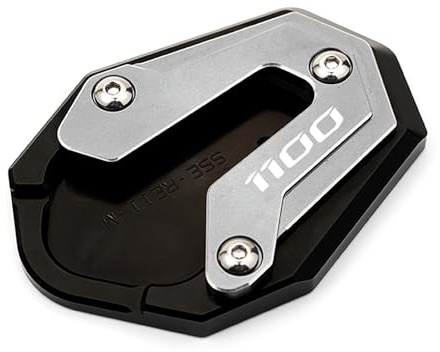 ZYAKOMO CNC Motorrad Kickstand Pad Seitenständer Vergrößerung Platte Fit für Honda Rebel 1100 2023 CMX1100 Rebel100 CMX 1100 M T 2020-2023 (Grau)