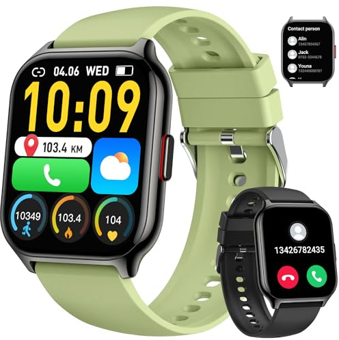 Orologio intelligente per uomo e donna, fitness (effetto/risposta chiamata) Smartwatch Bluetooth per telefoni Android iPhone Outdoor impermeabile digitale sport corsa orologi Health Tracker contapassi