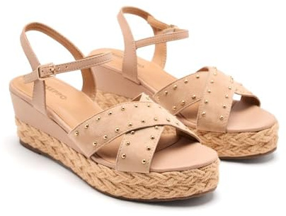 GIOSEPPO GILSUM, Sandali con zeppa Tipo Espadrillas Donna, Nude, 40 EU, CARNE, 40 EU