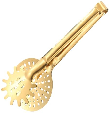 Pinze per friggere, colino per pinzette, cucchiaino filtro olio in rete in acciaio inox | Pratico colino per alimenti fritti, pinze multifunzionali per colino per alimenti per ristorante,
