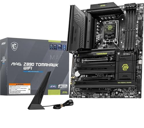 MSI MAG Z890 Tomahawk WiFi Carte mère, ATX - pour processeurs Intel Core Ultra (série 2), LGA 1851 - Mémoire DDR5 (9200+MT/s OC), 1x PCIe 5.0, 1 x M.2 Gen5, 5G LAN, Wi-FI 7