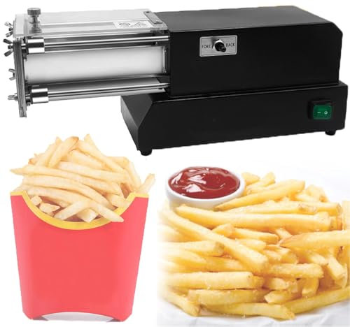 Cortadora De Patatas Eléctrica Comercial, Máquina Cortadora De Patatas Fritas De Acero Inoxidable, Máquina Cortadora De Patatas Fritas, Para Pepinos, Zanahorias,Black
