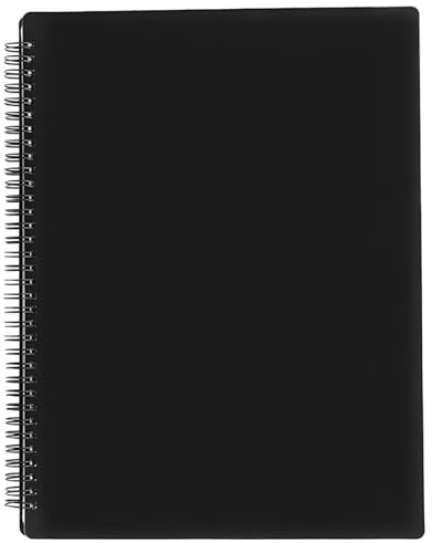 Notenschlüssel-Ordner im A4-Format, 40 Seiten, Spiralbindung, blendfreies Design für Musiker, Studenten und Lehrer, schwarzer Einband