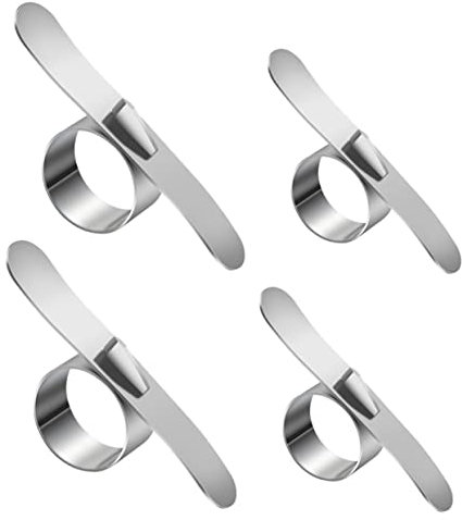 HOLIDYOYO 1 Satz 4 Stücke Edelstahl Rostfreie Fruchtschäler Orangenschäler (Silber)