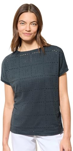 TOS Ajour Knit T-shirt, Slate khaki, S