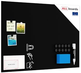 ALLboards Lavagna magnetica per gesso SLIMboard senza cornice 90x60 cm + GRATIS