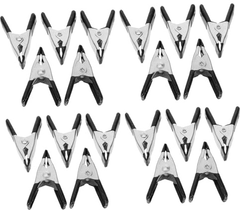 DIYEAH Set da 20 Clip a Molla Resistenti per Progetti Diy, Morsetti in Acciaio al Carbonio Rivestimento in Pvc, per Fondali e Assicurare Stabilità