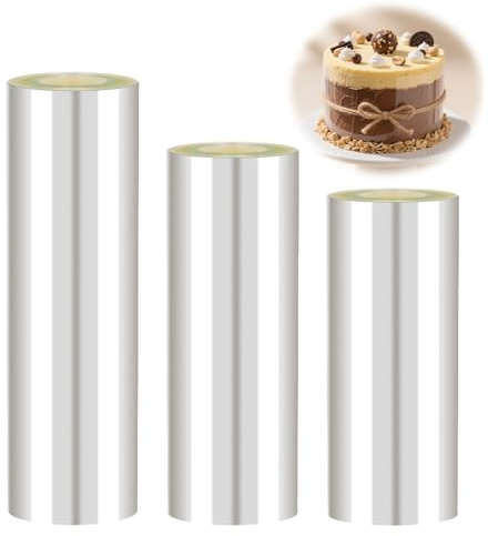 60 M Tortenrandfolie(6 Rollen) 6cm/8cm/10cm Hochx20m, Tortenfolie, Torten Zubehör Wird Verwendet, Um Den Kuchenzustand Der Frost Form Textur Zu Fixieren, Tortenring Plastik Sahne-Mousse-Torte