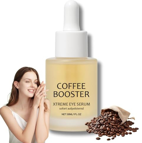 Koffein Augenserum Anti-Aging mit Hyaluronsäure – Intensiv Serum gegen Augenringe Tränensäcke und Fältchen – Augenpflege für strahlende Haut – Feuchtigkeitsspendend und Revitalisierend mit Hyaluron