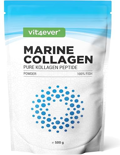 Polvo de colágeno marino 500 g - péptidos de colágeno bioactivos - hidrolizado de colágeno de pescado premium - solubilidad perfecta - sabor neutro y alta dosis - marine collagen peptides