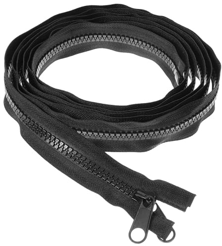 Toyvian Cremallera Doble Cara Número 10 para Sacos de Dormir y Tiendas de Campaña Resistente de Hierro y Tela 300 CM Cremalleras Reutilizables para Coser y Manualidades