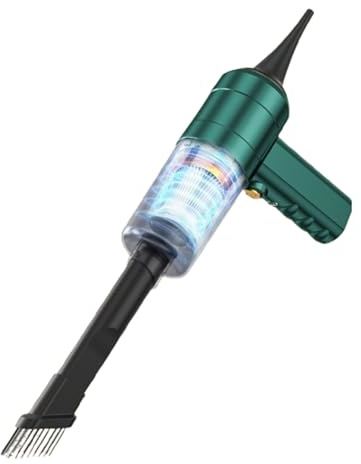 Aspirateur portable, Aspirateur souffleur léger 4 en 1, dépoussiéreur, batterie rechargeable, charge rapide, for poils d'animaux, voiture, maison, bureau(Silver,High power blowing and suction)