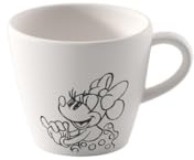 Villeroy & Boch Manufacture Rock blanc – Mickey Mouse – Espressotasse, weiß, spülmaschinenfest & mikrowellensicher, charakteristische Schieferoptik mit Mickey Mouse Kreidedekor, Premium Porzellan