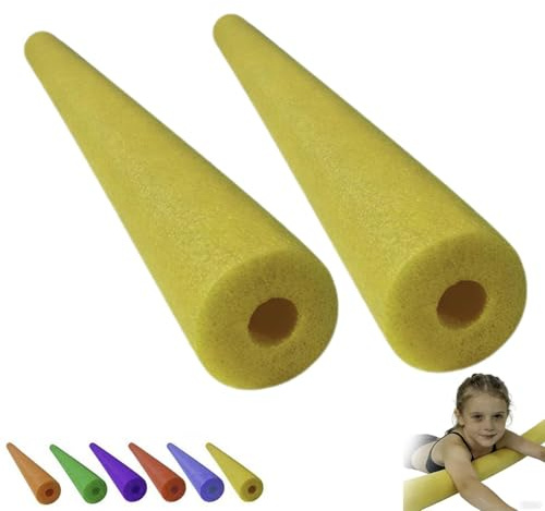 2 Stück poolnudel Schaumstoff, schwimmnudel für Kinder Erwachsene, poolnudel mit Loch, Flexible Schaumstoffschlauch, weich Pool Noodle, Schwimmhilfen für Training, Sommerparty, Wassersport