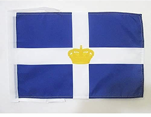 AZ FLAG - Flagge Königreich Griechenland 1863-1973 - 45x30 cm Mit Kordel - Griechisch Fahne 30 x 45 Cm - Flaggen
