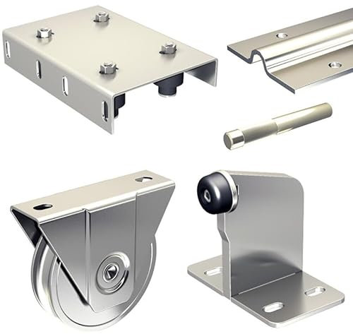 Schiebetorbeschlag SLID'UP 1600 mit Bodenlaufschiene 585 cm (3x 195 cm) für Tore bis 400 kg