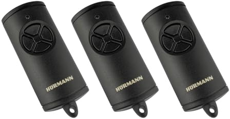 3x Hörmann HSE4 BS Schwarz Matt 4-Befehl Handsender BiSecur 868 MHz