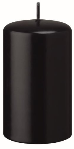 Stumpenkerzen Mini Schwarz 5 x 3 cm, 10 Stück