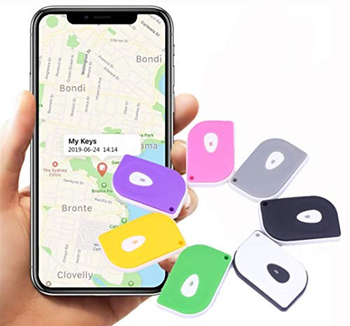 Auoeer Key Finder, Mini Bluetooth Tracker Devices, Anti-lost Chip, GPS Remote Controls, Item Finder Smart Tracker, Phone Locator, Pet Tracker. (Color : Gray, Size : 6 Pcs)