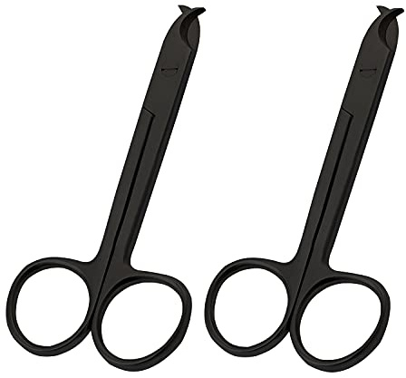 AAProTools 4.5 Inch Stainless Steel Pet Claw Scissors (Pack of 2)(Black)